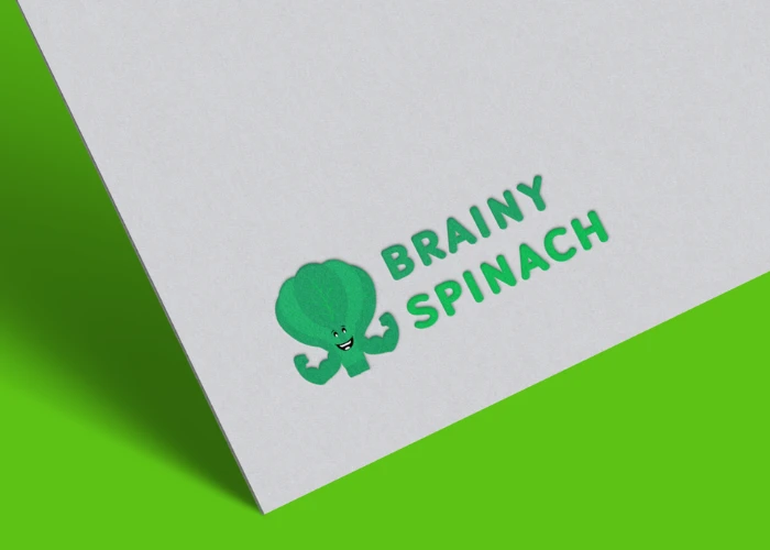 brainy spinach maths classes logo branding and design