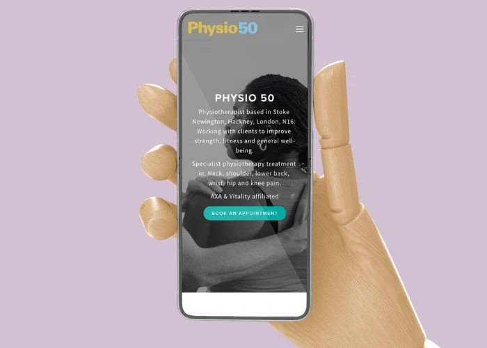 physio 50 mobile friendly web redesign